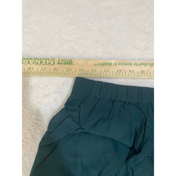 Madewell Dark Teal Green Viscose Elastic Waist Tulip Hem Midi Skirt E6833 M - Picture 3 of 7